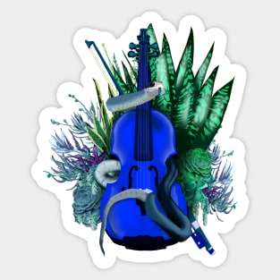 Blues, Violin and Snake Sticker